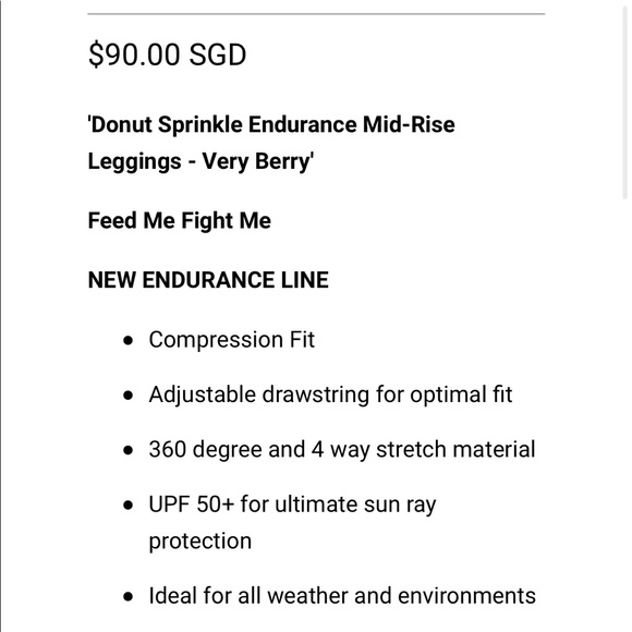 ✨Feed me fight me leggings BNWT ✨ - Picture 5 of 5